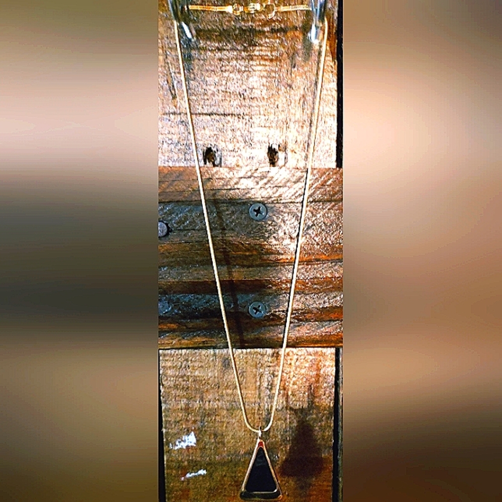 Gold and Black Onyx Necklace